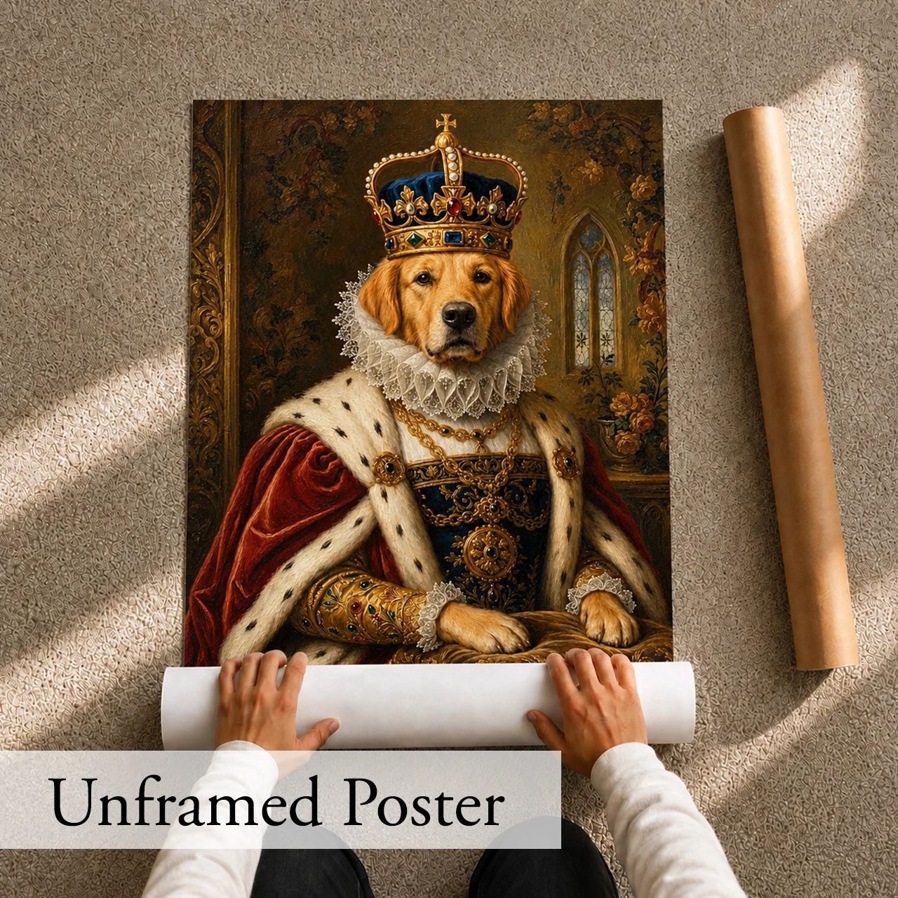 Customised Renaissance Dog Portrait from Photo - Thoughtful Gift for Pet Owners