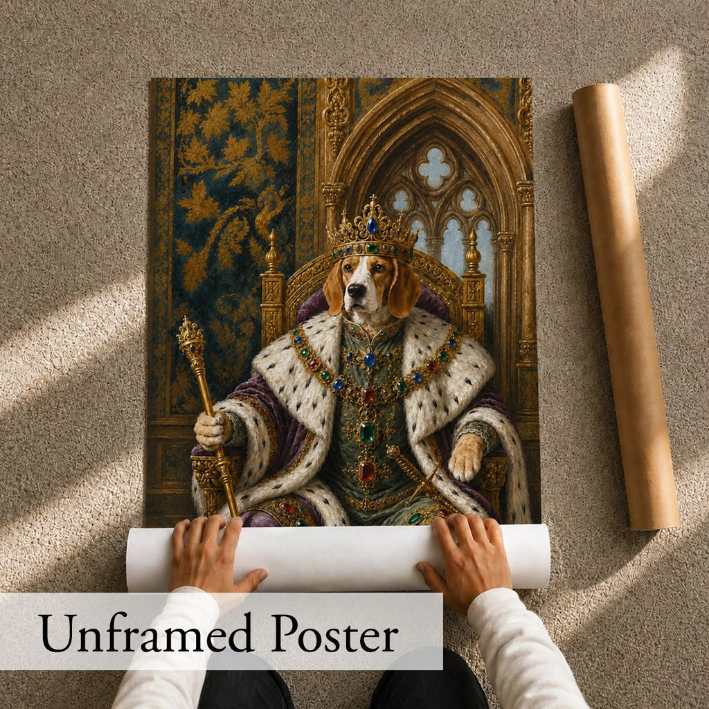Customised Monarch Dog Portrait from Photo - Beautiful Tribute to a Beloved Pet