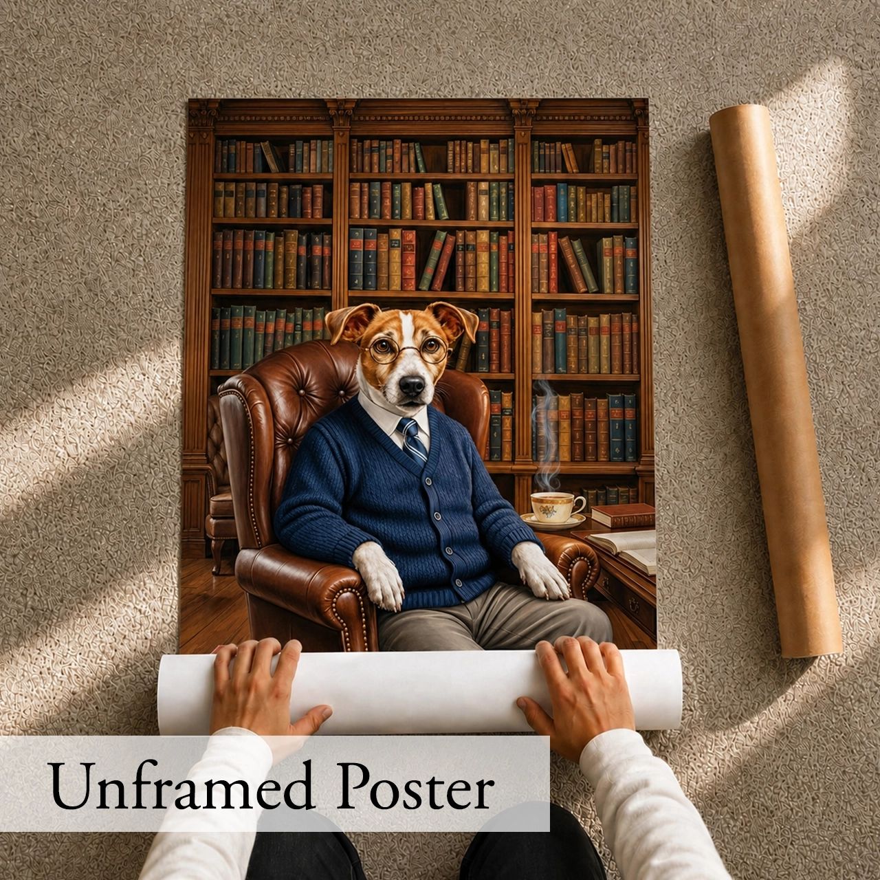 Customised Victorian Dog Portrait from Photo - Distinctive Gift for Pet Enthusiasts