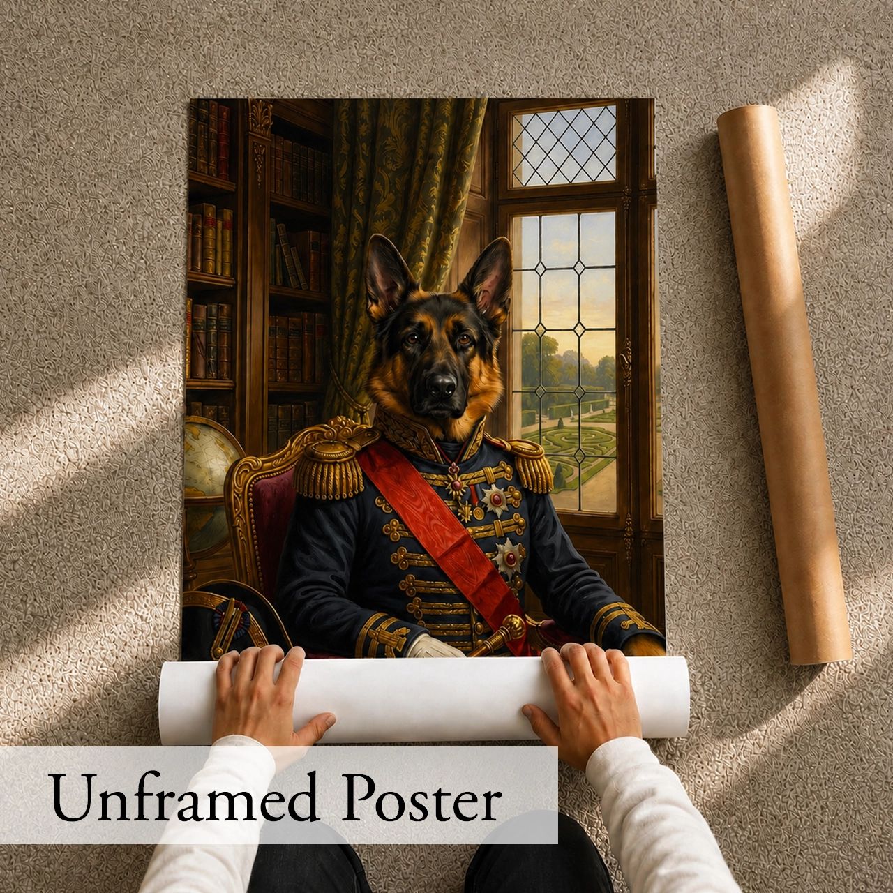 Customised Commander Dog Portrait from Photo - Wonderful Present for Any Occasion