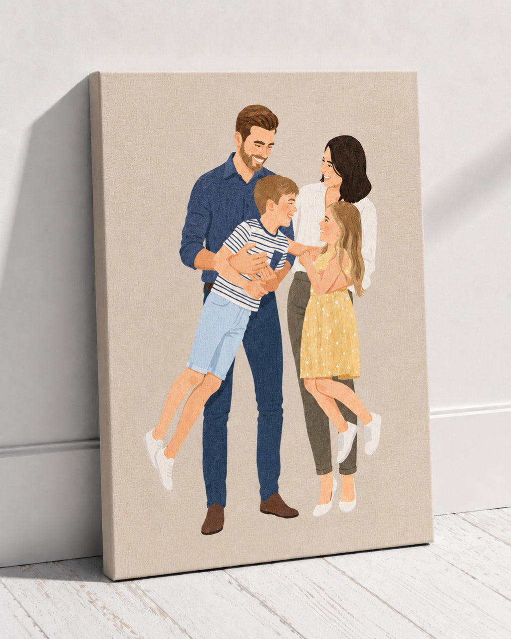 Custom Faceless Portrait from Photo | Personalized Canvas Print | Minimalist Digital Illustration | Unique Wall Art