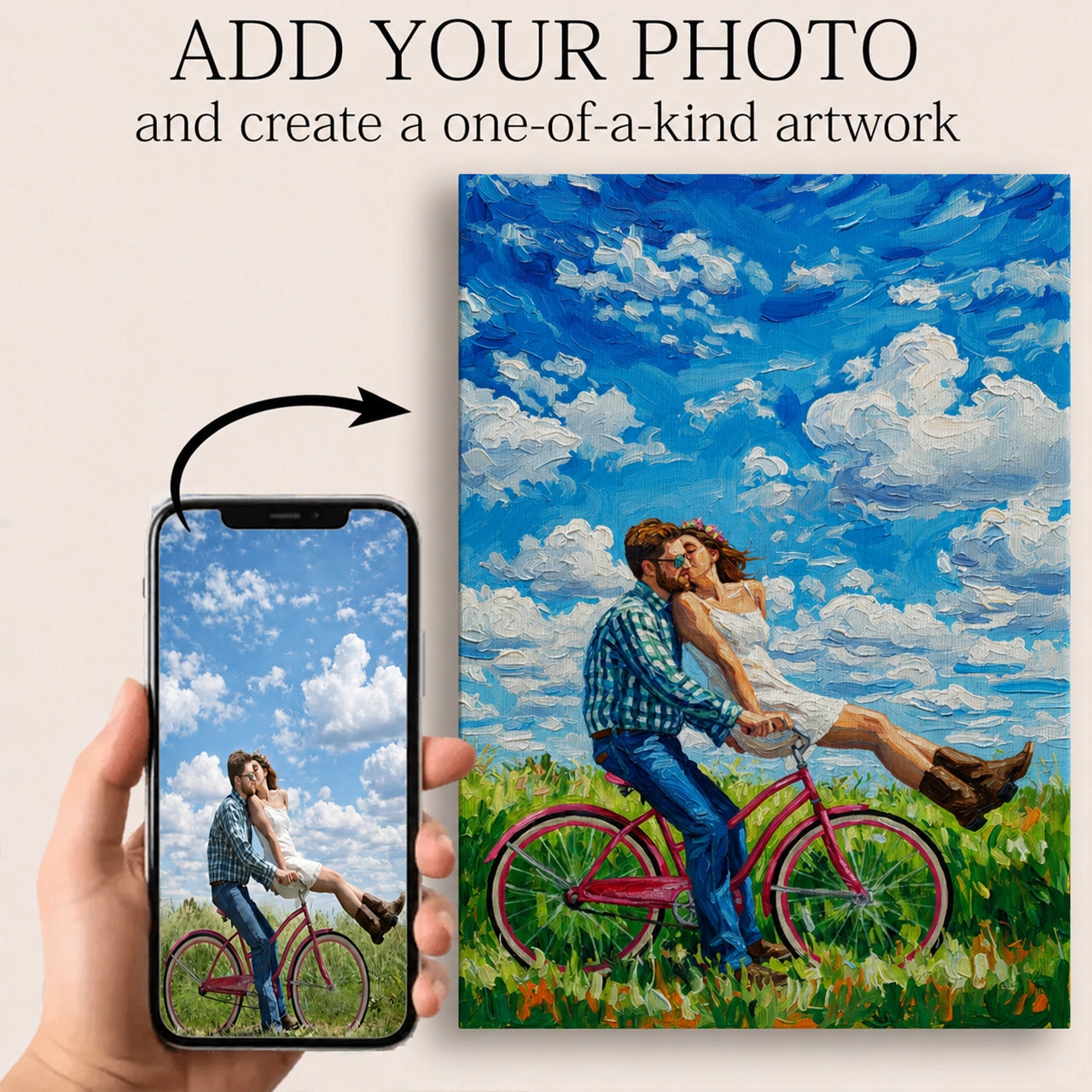 Personalized Oil Painting Portrait from Photo - Custom Couple Gift