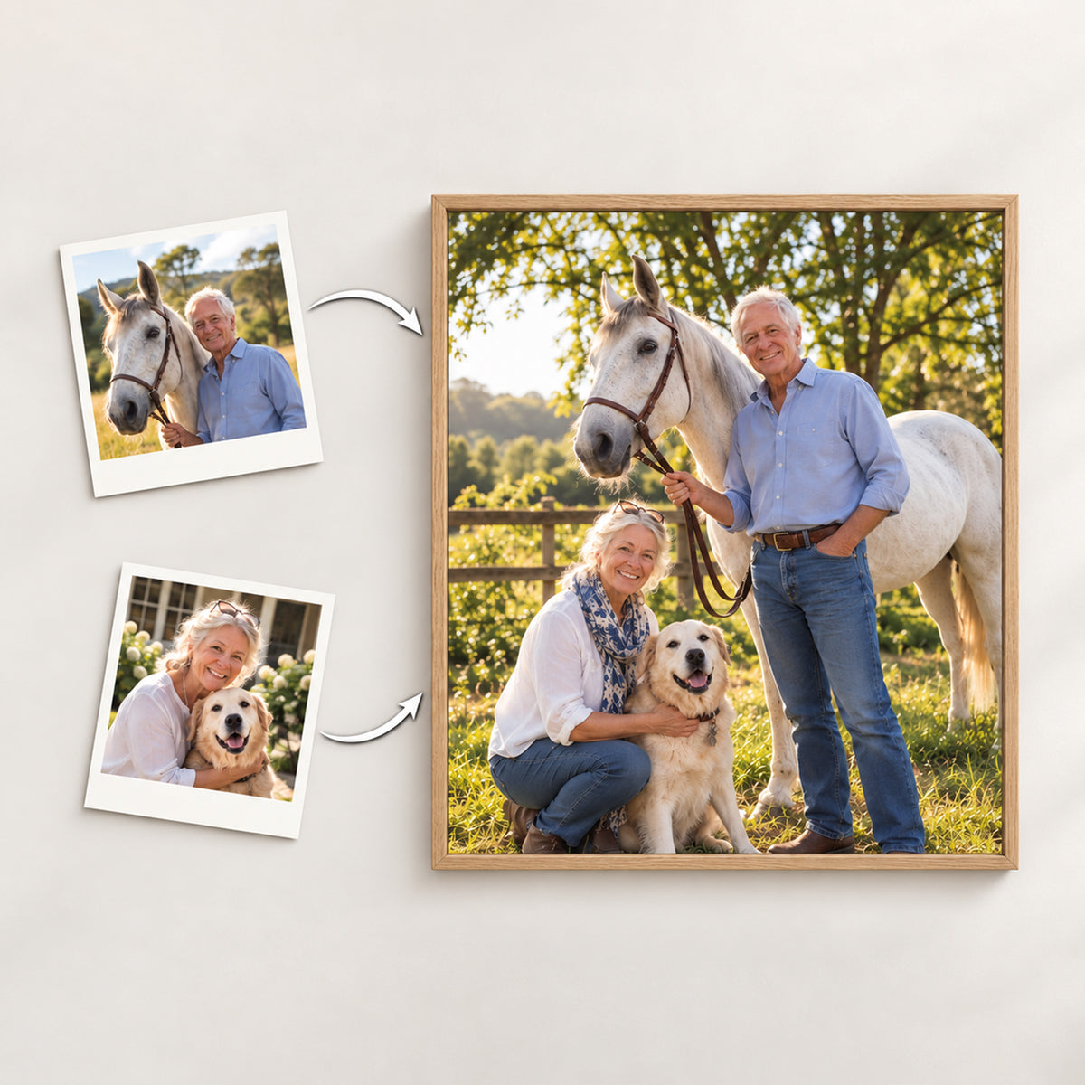 Grandparents & Grandchildren Portrait from Photos