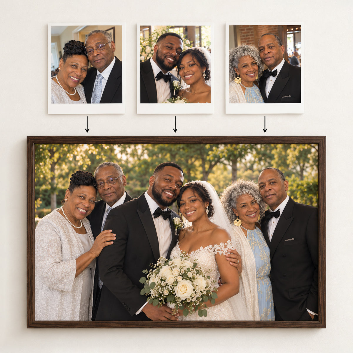 Grandparents & Grandchildren Portrait from Photos