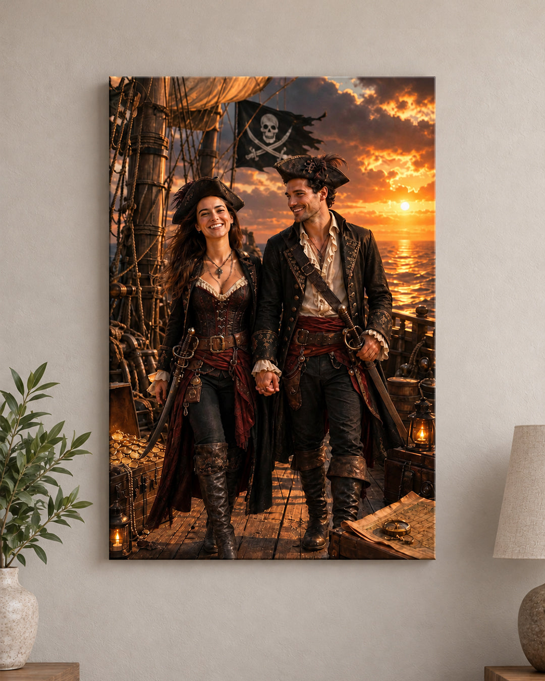 Custom Pirate Portrait From Photo – Personalized Gift
