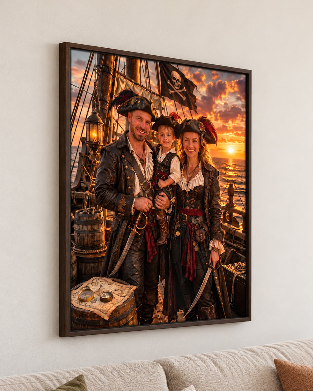 Custom Pirate Portrait From Photo – Personalized Gift
