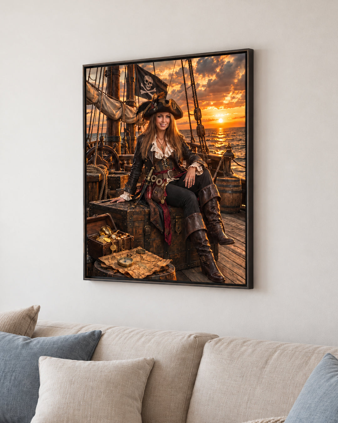 Custom Pirate Portrait From Photo – Personalized Gift