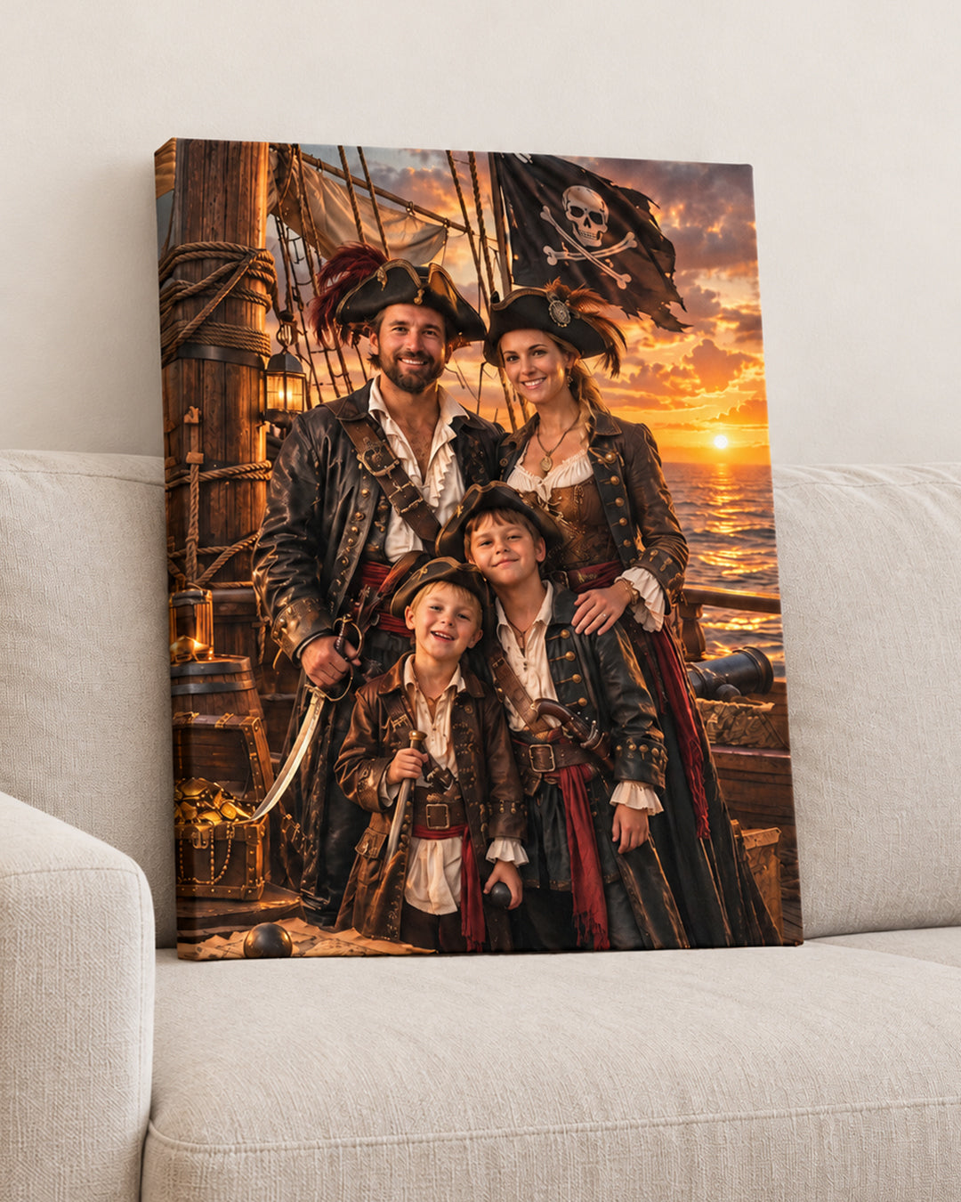 Custom Pirate Portrait From Photo – Personalized Gift
