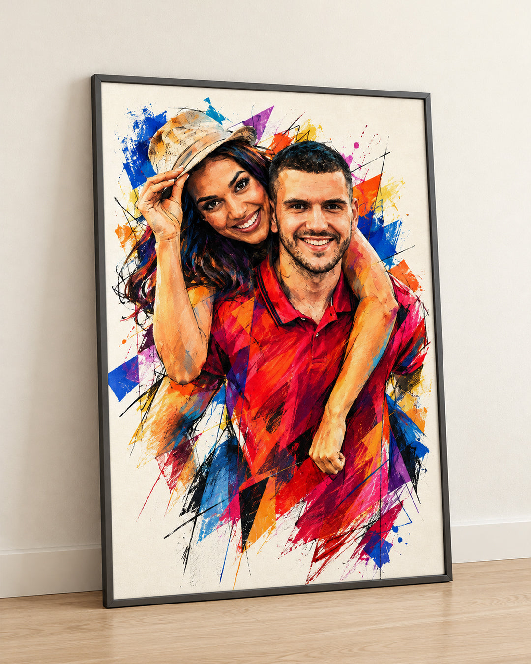 Custom Splash Watercolor Portrait from Photo | Personalized Family Gift | Canvas or Poster | Birthday & Home Decor