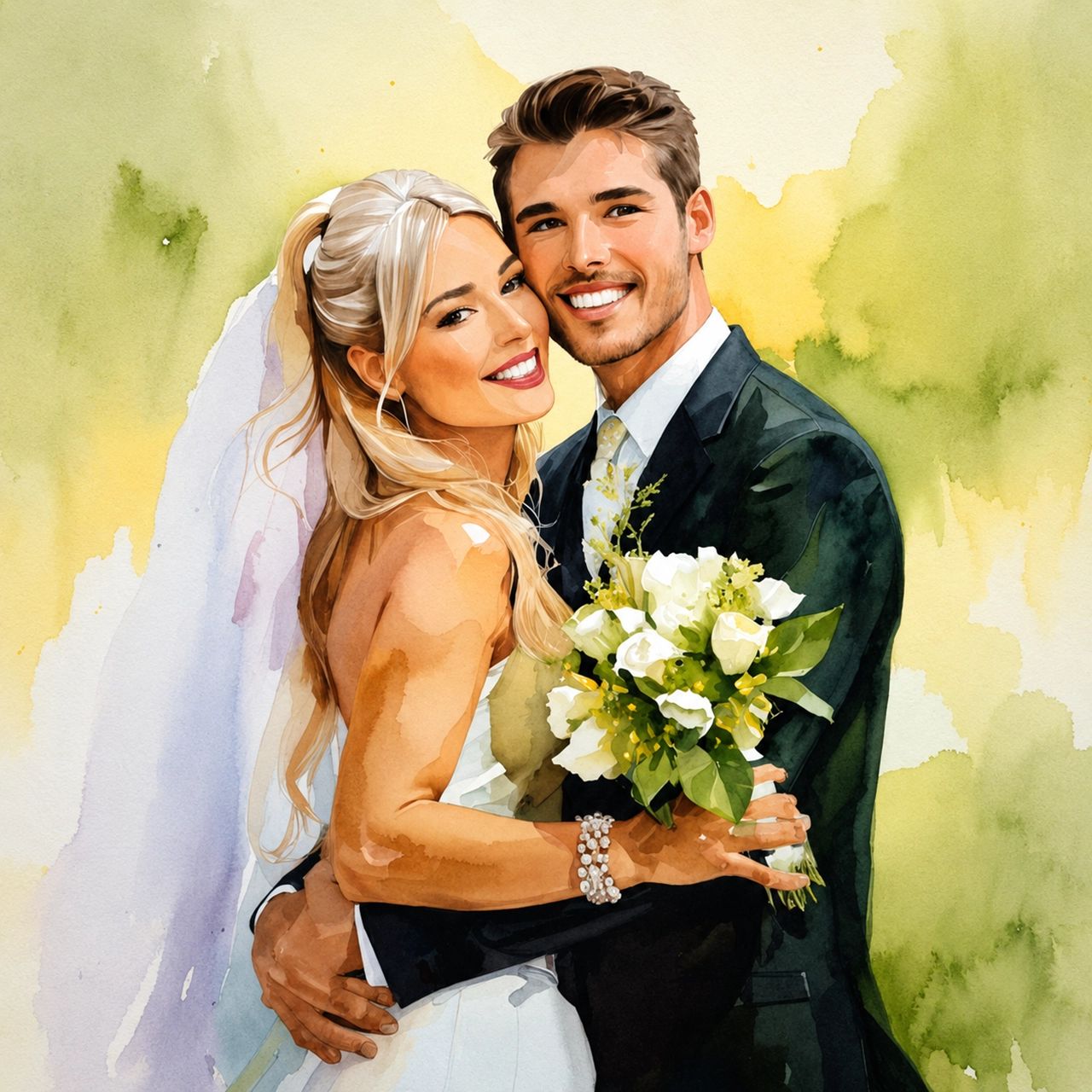 Personalized Watercolor Portrait from Photo - Custom Wall Art