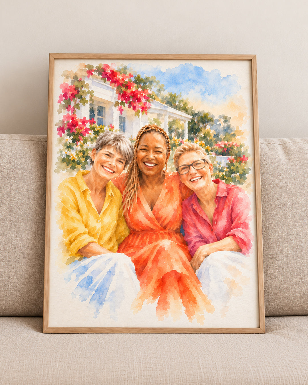 Custom Watercolor Portrait from Photo | Personalized Portrait Gift | Birthday & Home Decor | Canvas or Poster