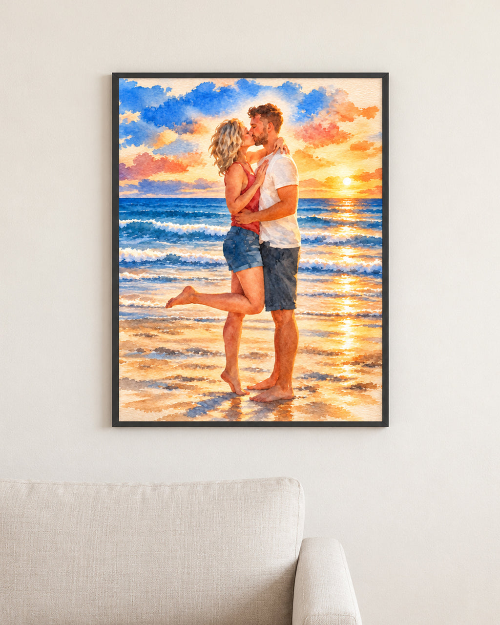 Custom Watercolor Portrait from Photo | Personalized Portrait Gift | Birthday & Home Decor | Canvas or Poster