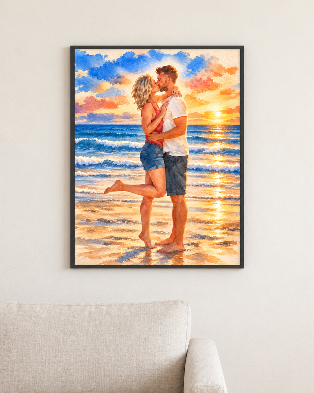 Custom Watercolor Portrait from Photo | Personalized Portrait Gift | Birthday & Home Decor | Canvas or Poster