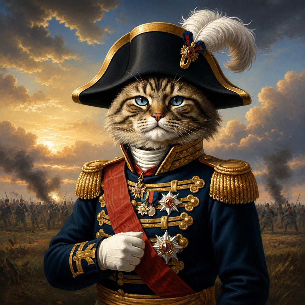 Royal Cat Portrait from Photo - Personalized Pet Gift