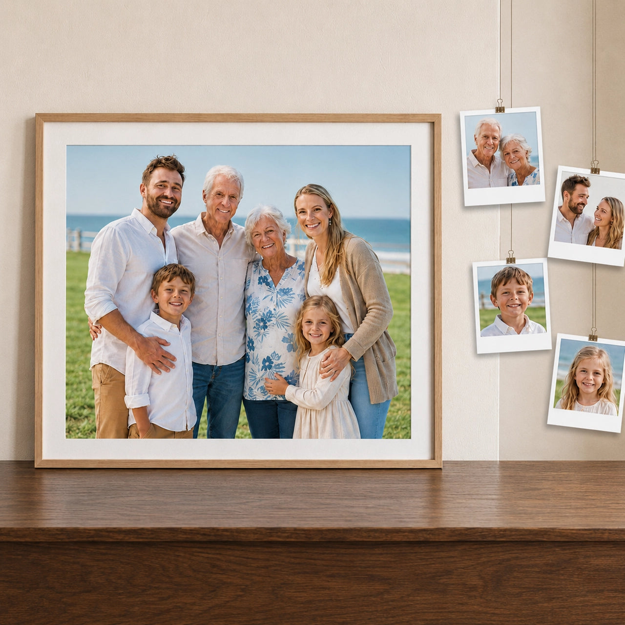 Custom Family portrait - Add a Loved One to a Photo. A Natural Way to Bring Everyone Together.