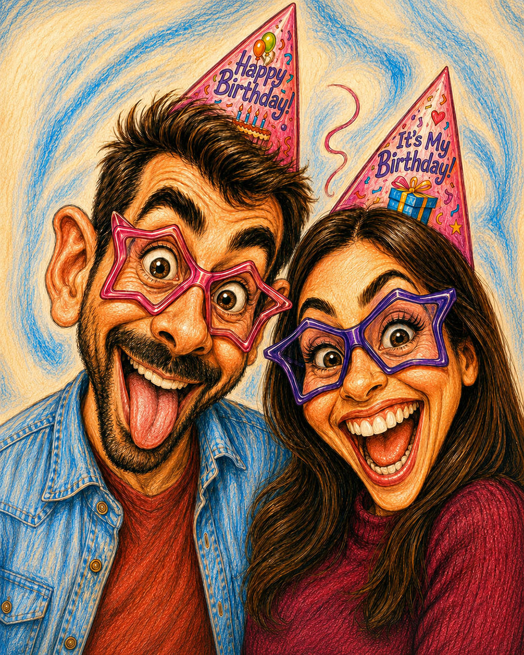 Customized Portrait from Photo | Fun & Playful Canvas Art | Ready to Hang Canvas Print | Unique Gift Idea
