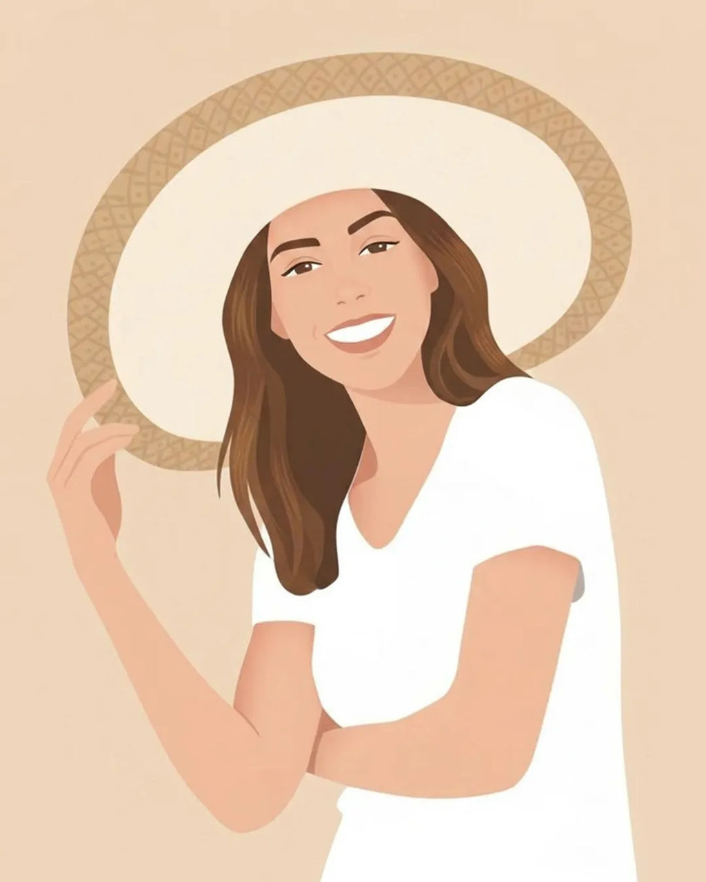 Custom Faceless Portrait from Photo | Personalized Canvas Print | Minimalist Digital Illustration | Unique Wall Art