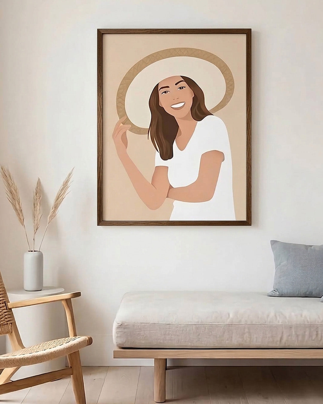 Custom Faceless Portrait from Photo | Personalized Canvas Print | Minimalist Digital Illustration | Unique Wall Art