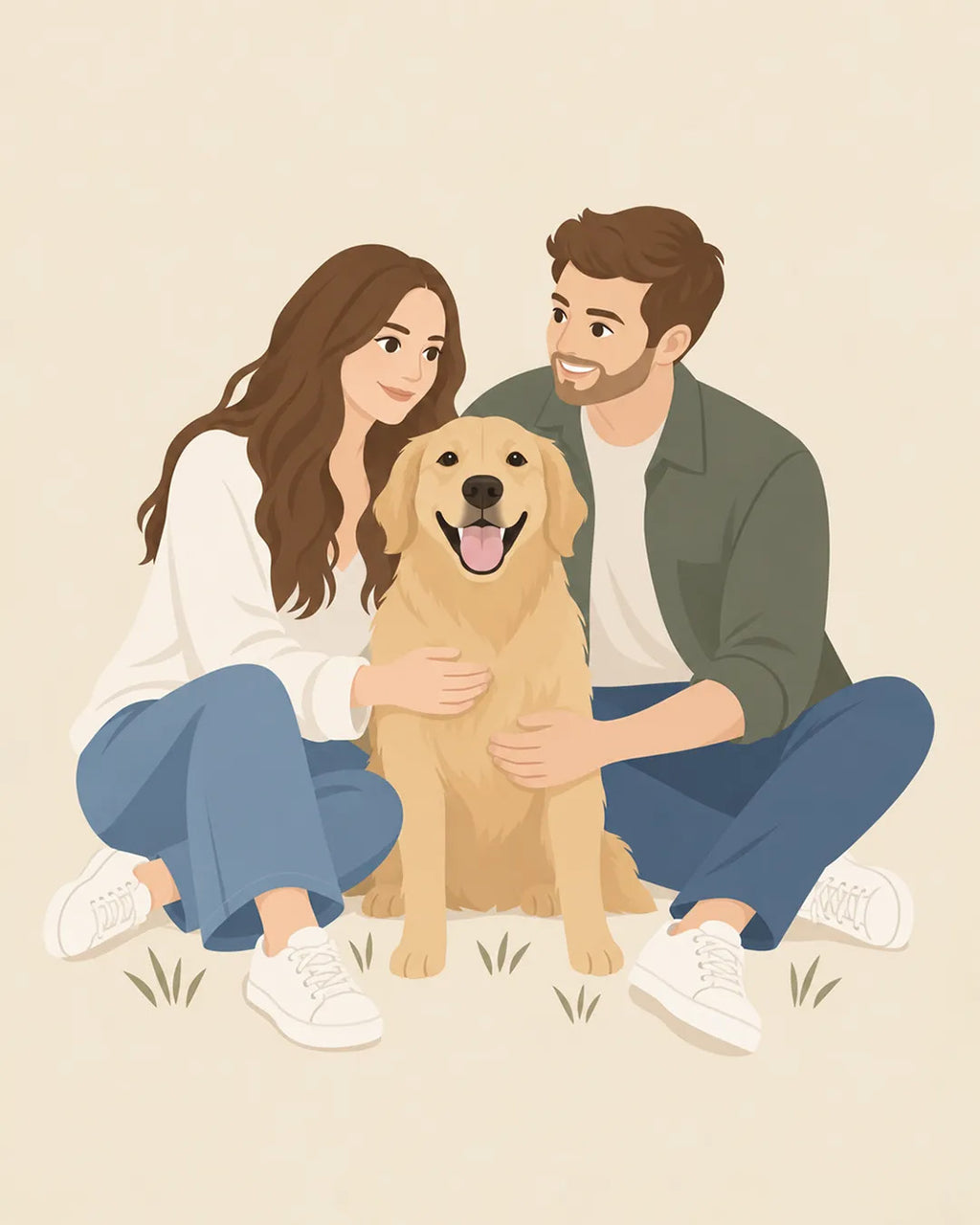 Custom Faceless Portrait from Photo | Personalized Canvas Print | Minimalist Digital Illustration | Unique Wall Art