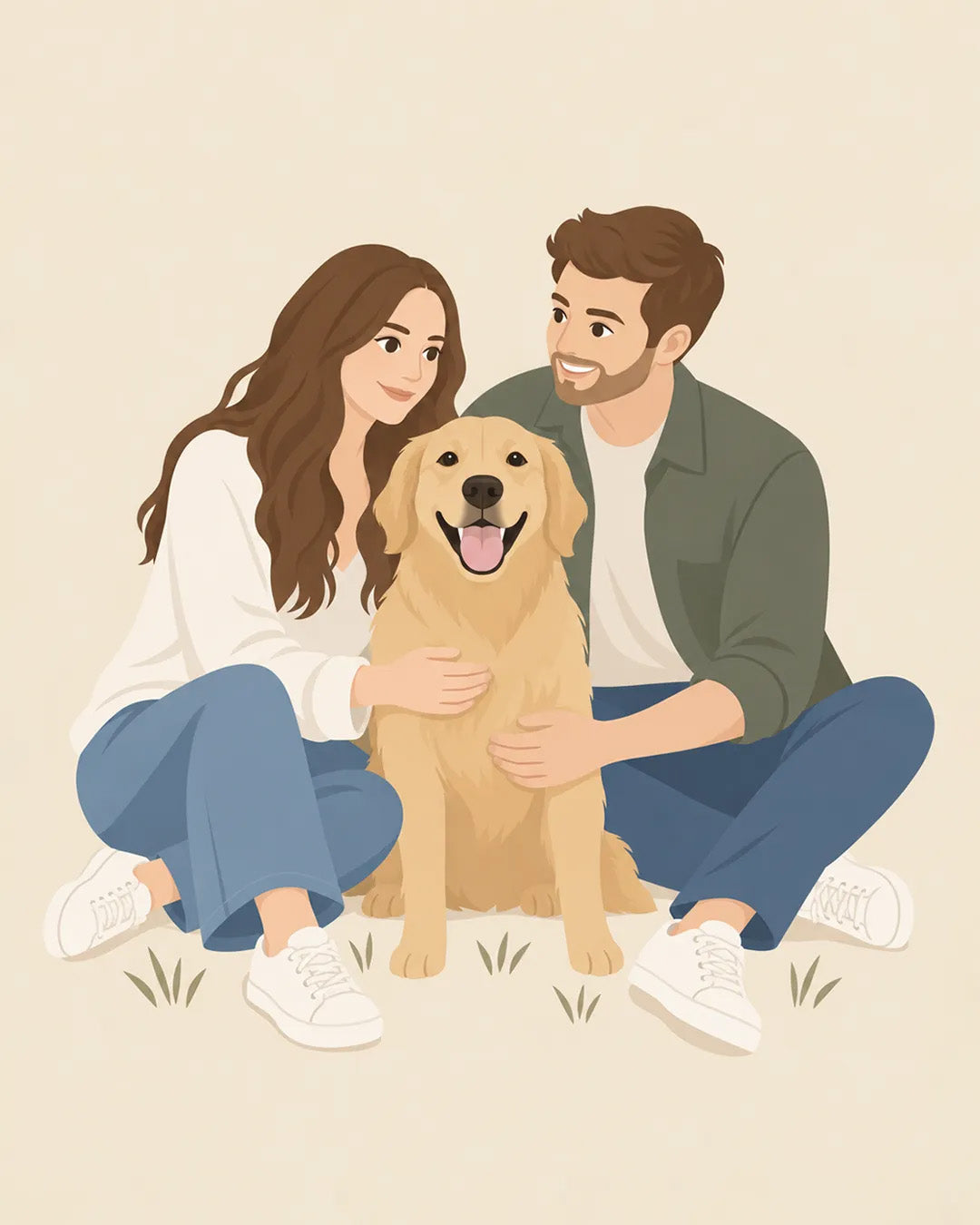 Custom Faceless Portrait from Photo | Personalized Canvas Print | Minimalist Digital Illustration | Unique Wall Art