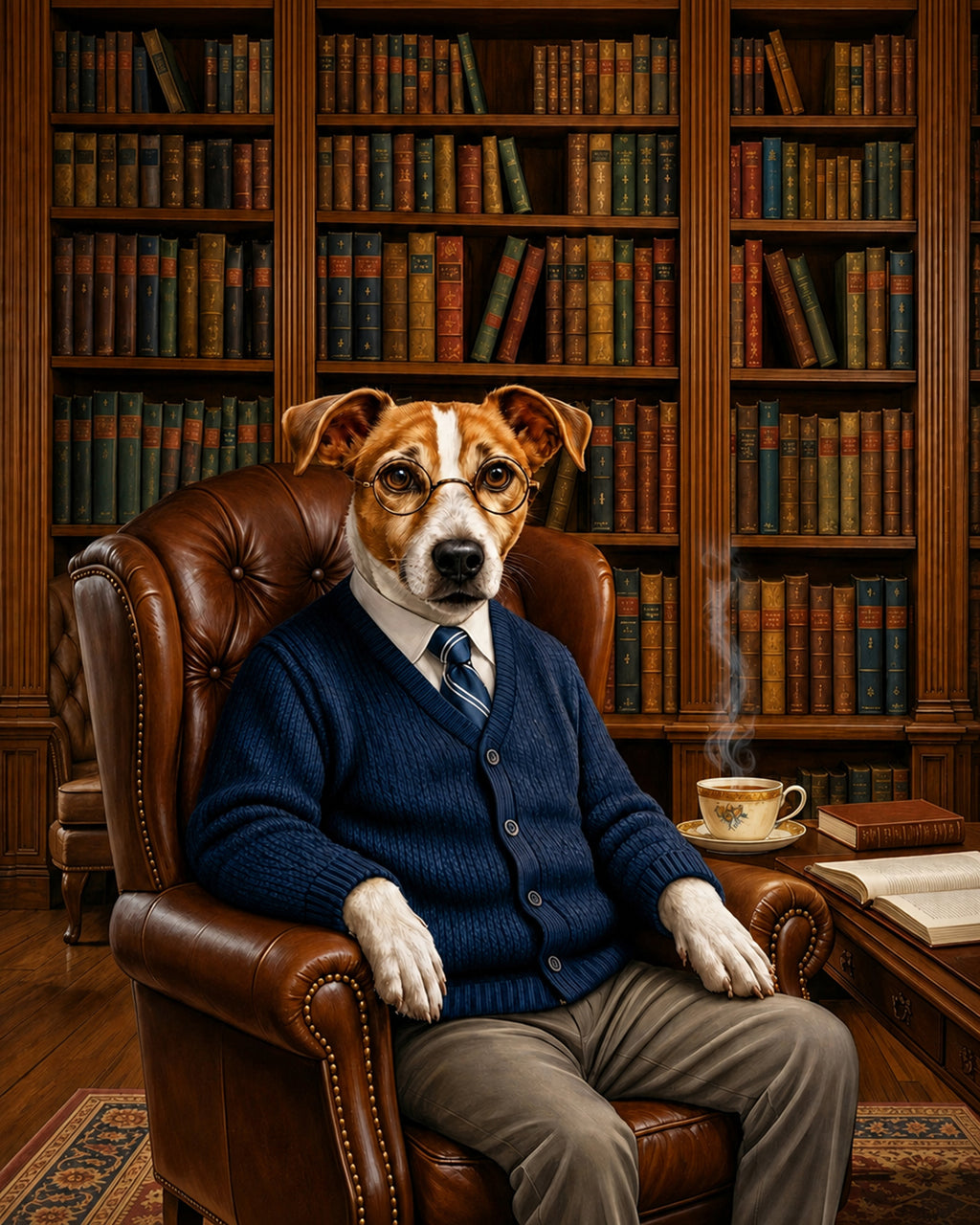 Customised Victorian Dog Portrait from Photo - Distinctive Gift for Pet Enthusiasts