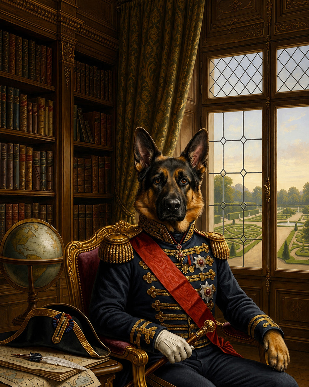 Customised Commander Dog Portrait from Photo - Wonderful Present for Any Occasion