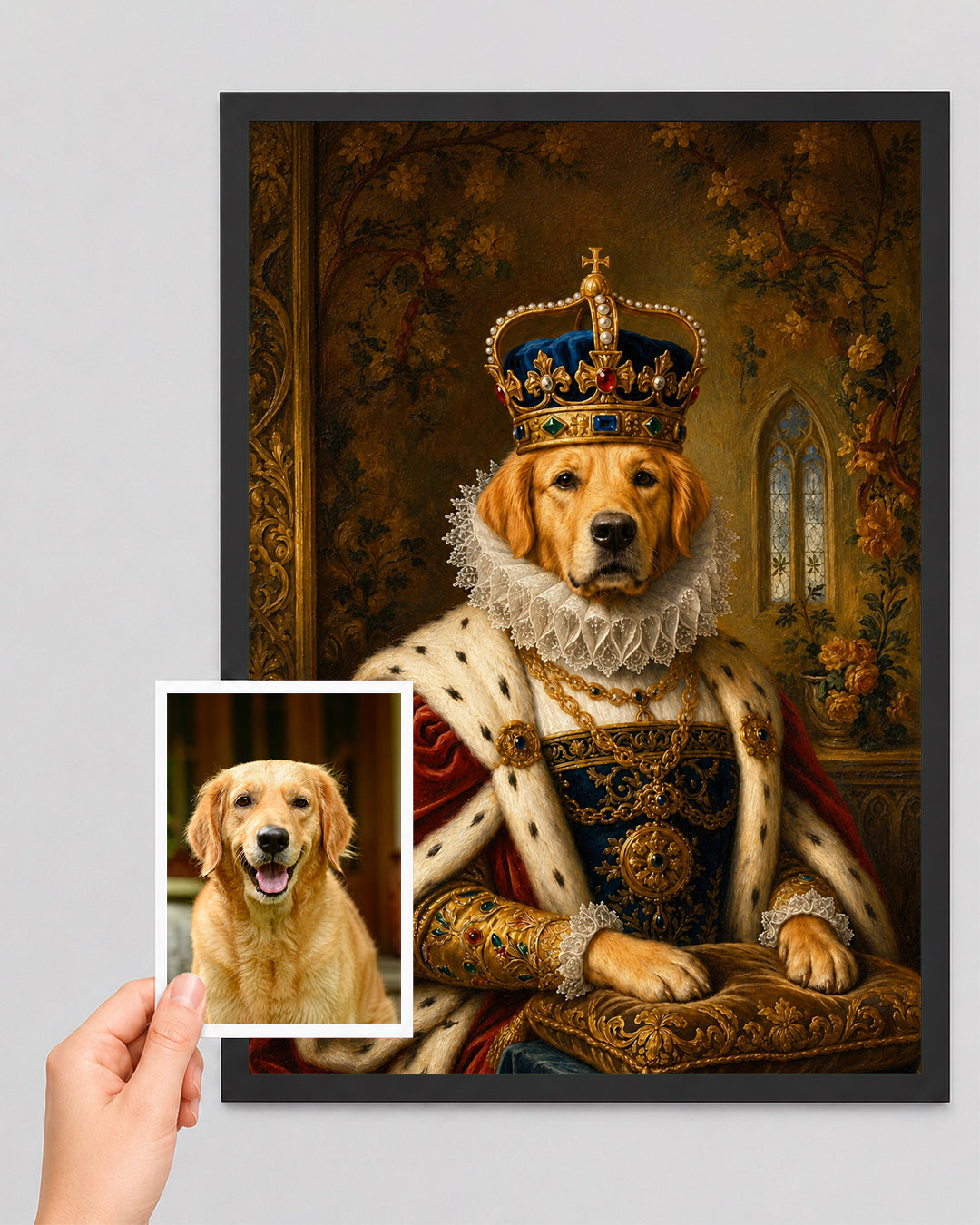 Customised Renaissance Dog Portrait from Photo - Thoughtful Gift for Pet Owners