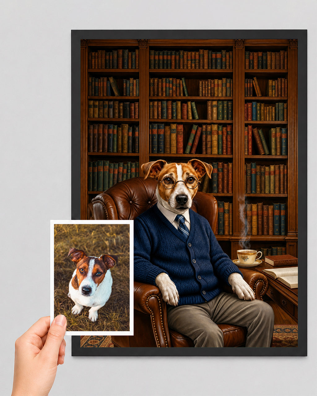 Customised Victorian Dog Portrait from Photo - Distinctive Gift for Pet Enthusiasts