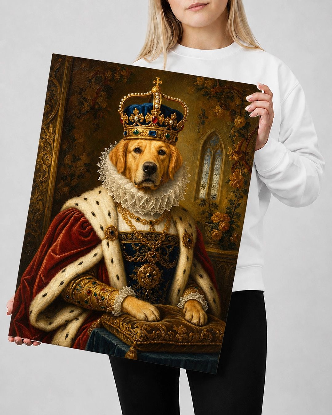 Customised Renaissance Dog Portrait from Photo - Thoughtful Gift for Pet Owners
