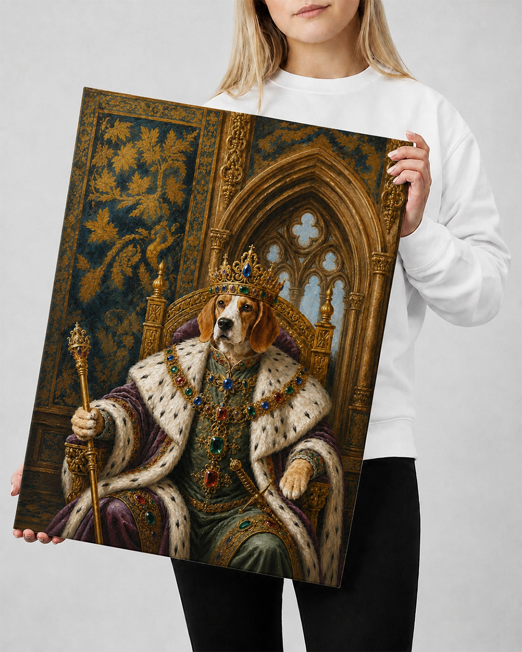 Customised Monarch Dog Portrait from Photo - Beautiful Tribute to a Beloved Pet