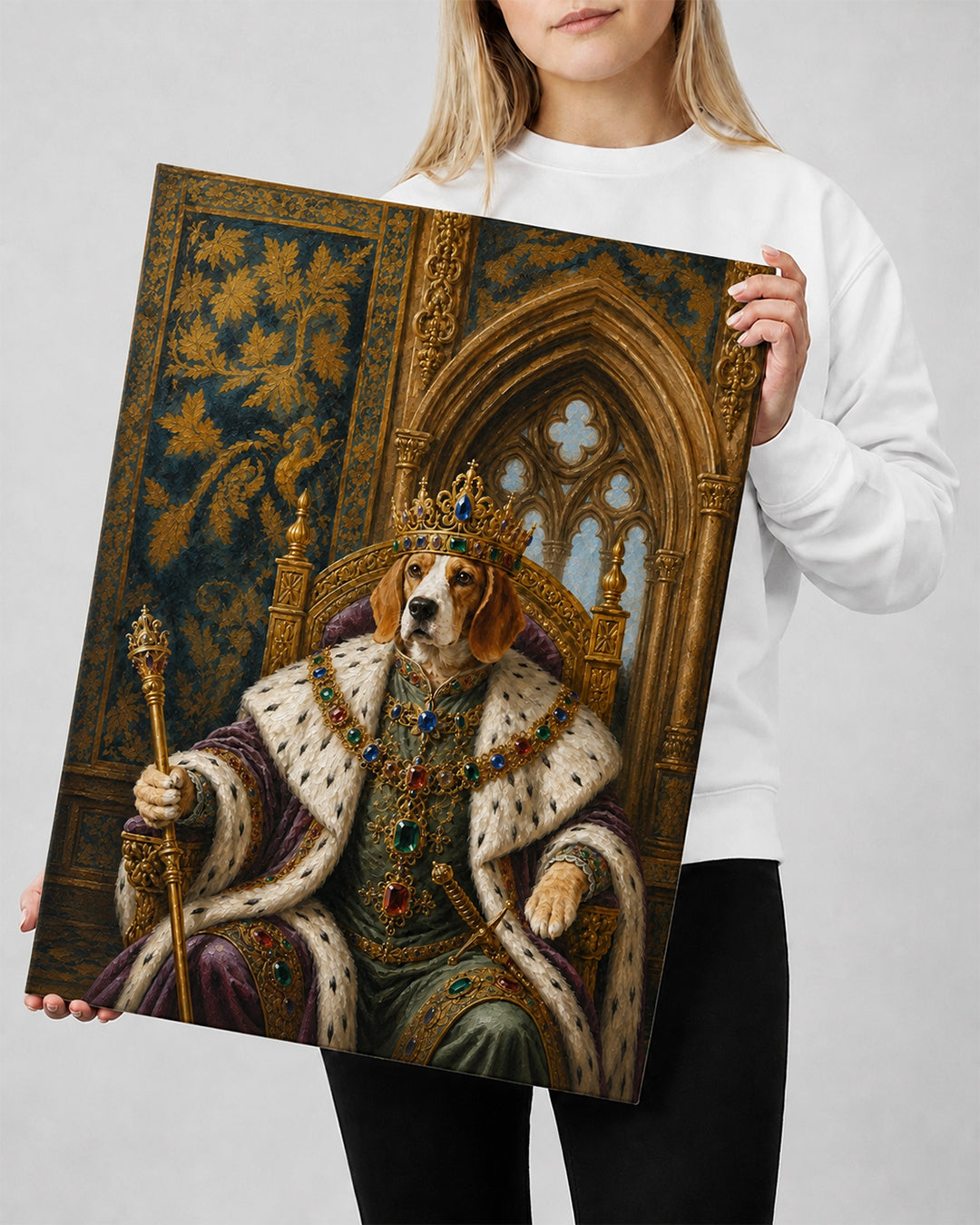 Customised Monarch Dog Portrait from Photo - Beautiful Tribute to a Beloved Pet