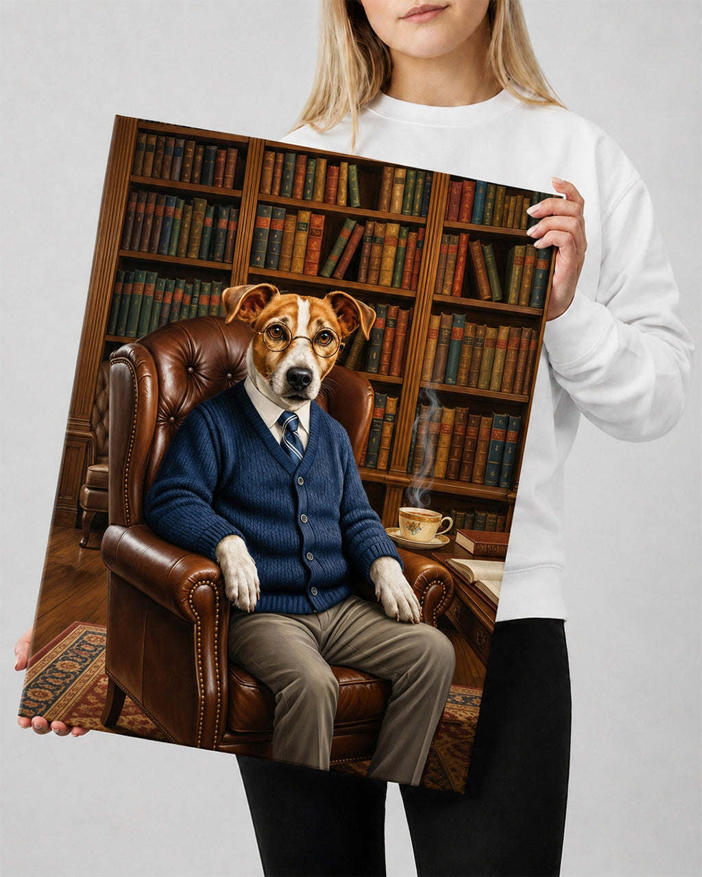 Customised Victorian Dog Portrait from Photo - Distinctive Gift for Pet Enthusiasts