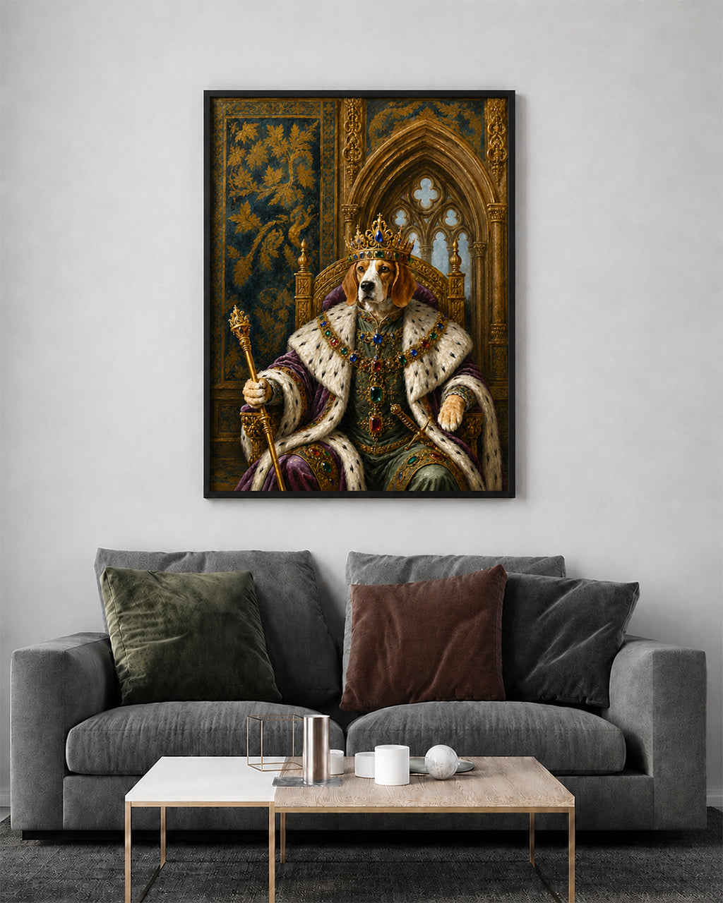 Customised Monarch Dog Portrait from Photo - Beautiful Tribute to a Beloved Pet
