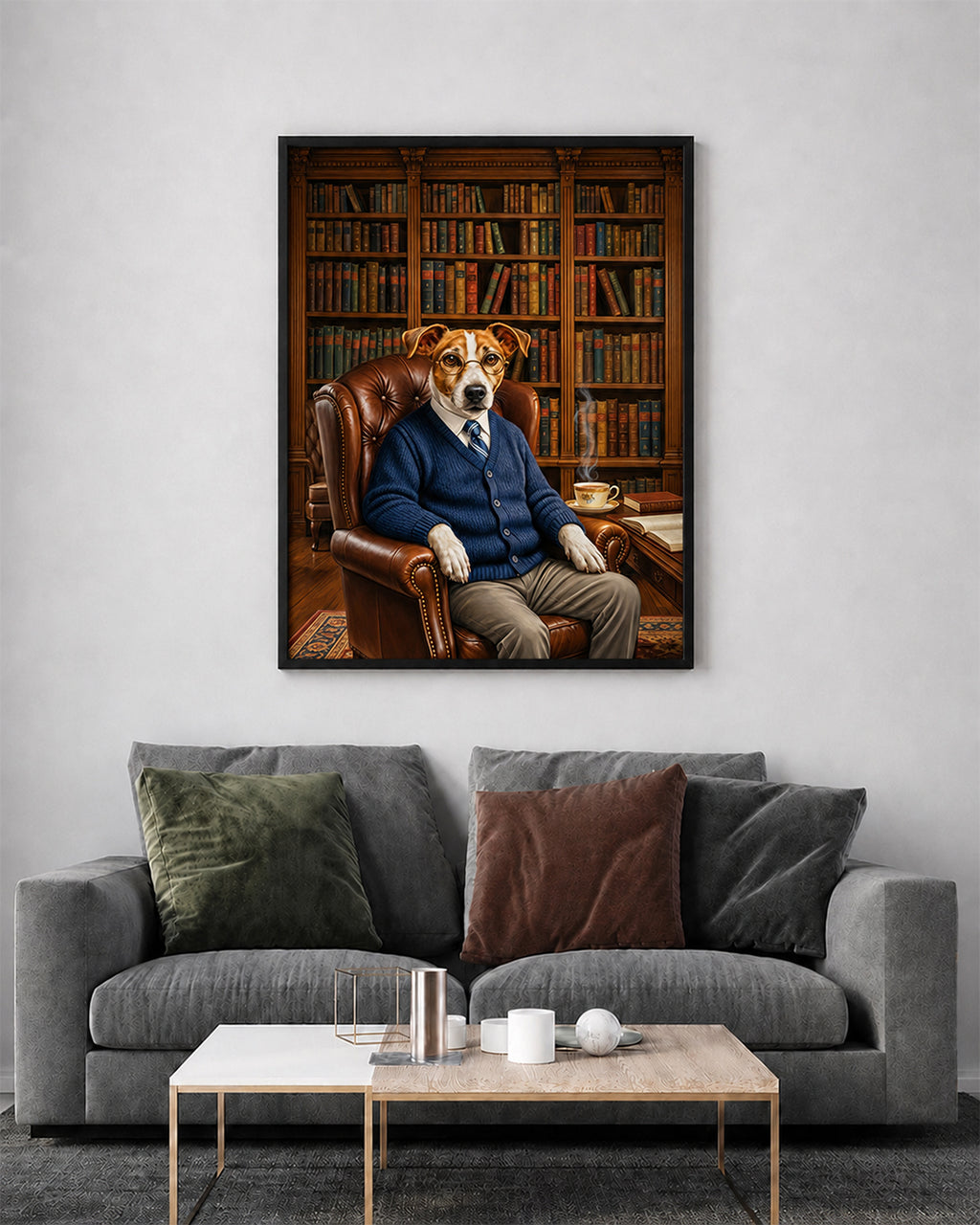 Customised Victorian Dog Portrait from Photo - Distinctive Gift for Pet Enthusiasts