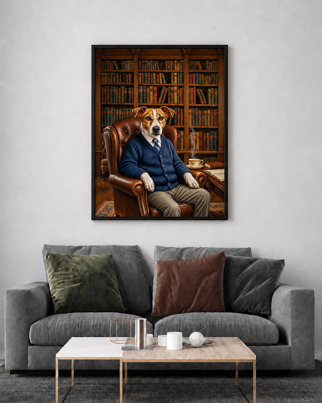 Customised Victorian Dog Portrait from Photo - Distinctive Gift for Pet Enthusiasts