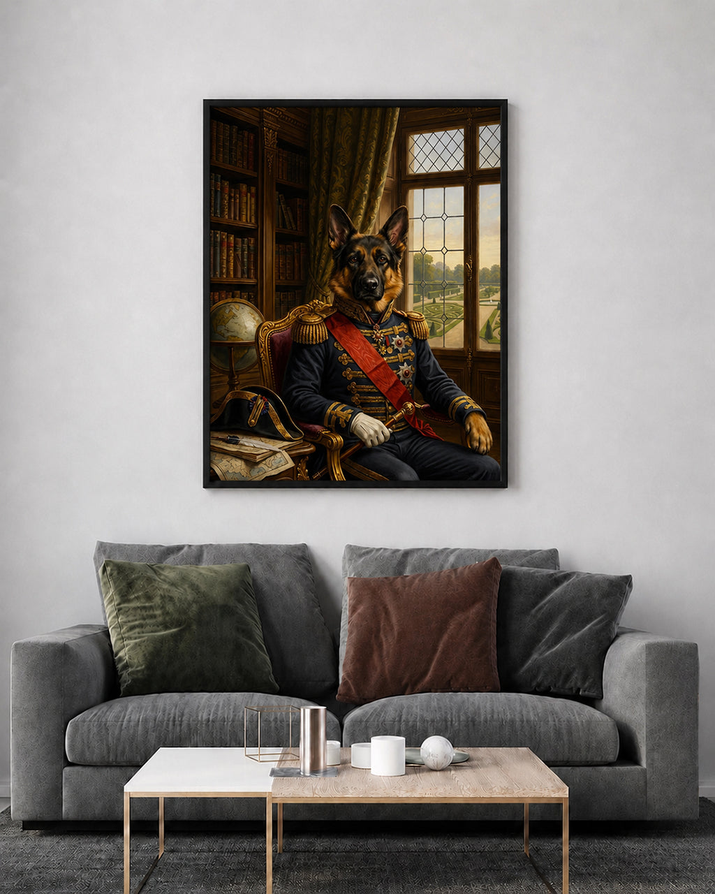 Customised Commander Dog Portrait from Photo - Wonderful Present for Any Occasion