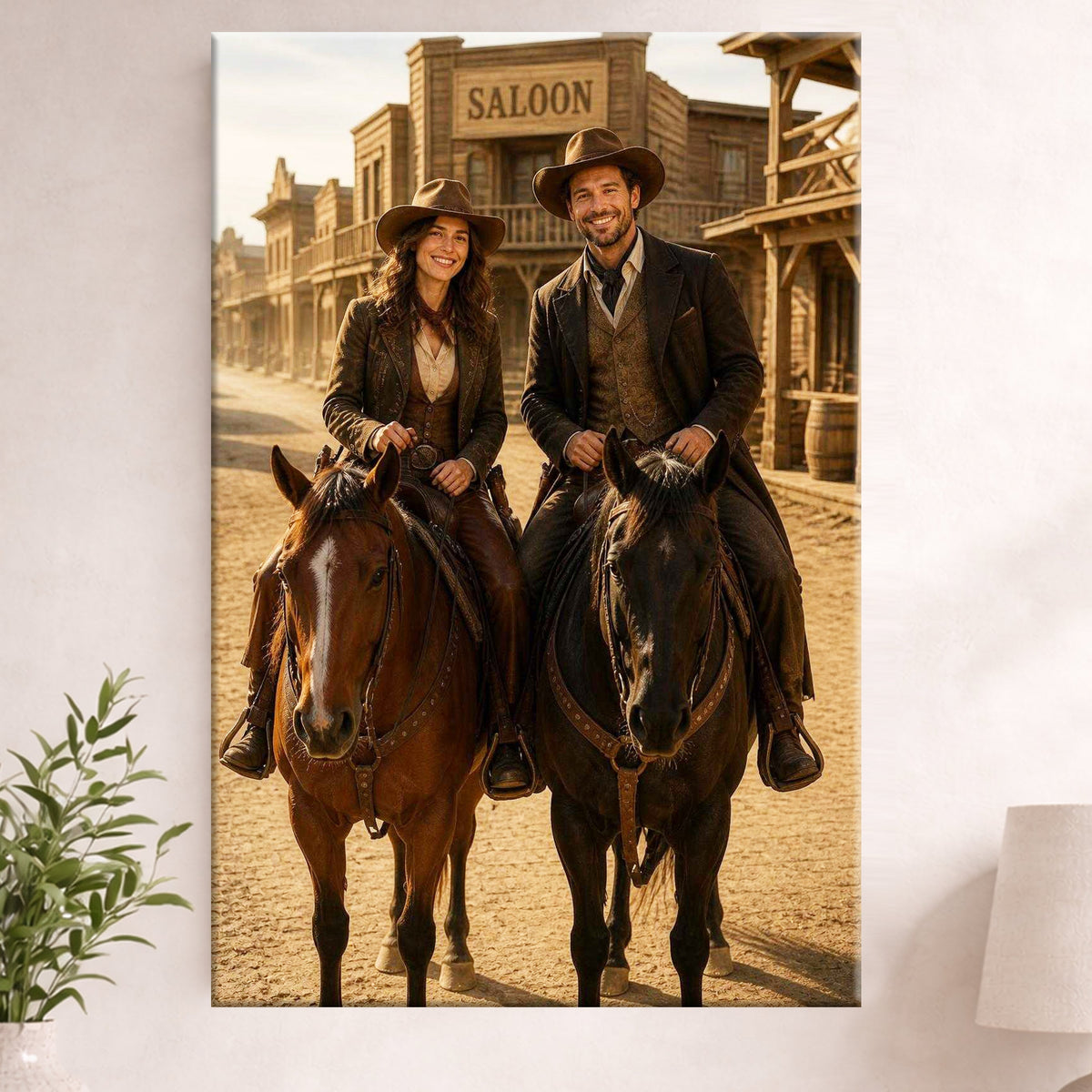 Custom Wild West Cowboy Portrait From Photo – Personalized Gift