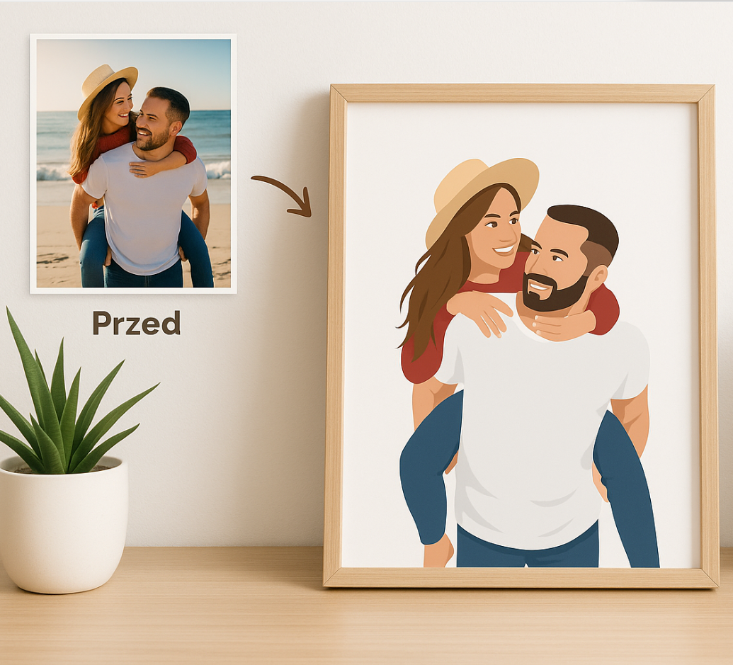 Personalized Minimalist Portrait from Photo - Gift for Him or Her