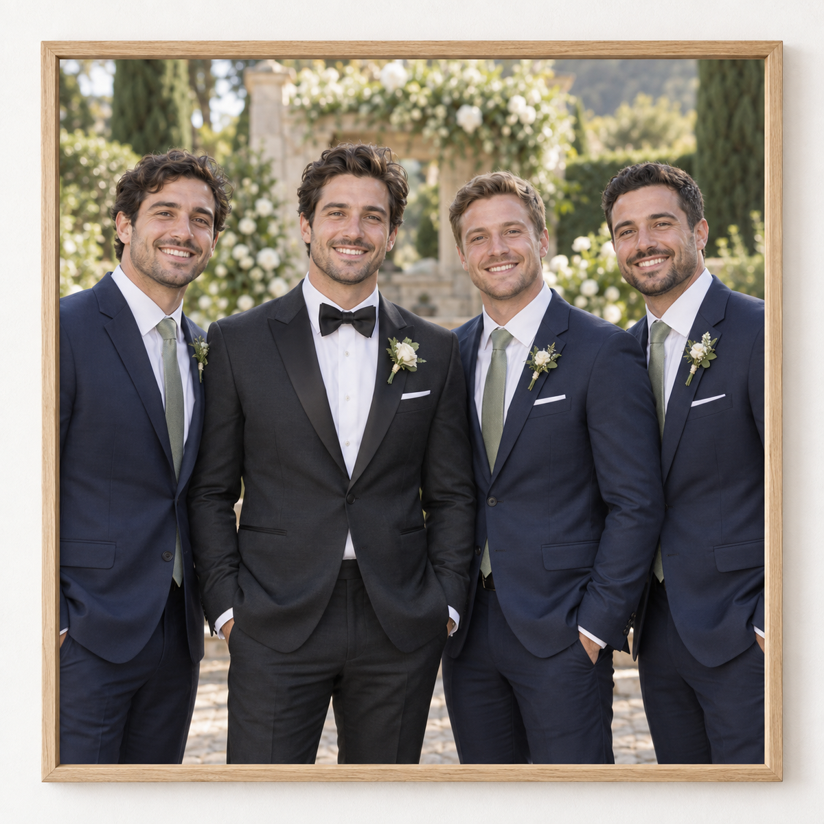 Groomsmen Gift – Custom Groom & Groomsmen Portrait from Photos