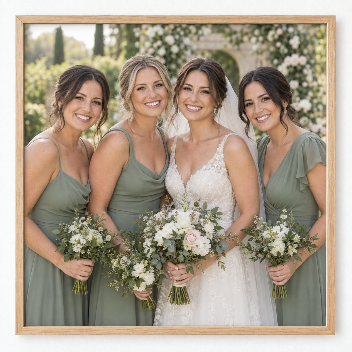 Bridesmaid Gift – Custom Bride & Bridesmaids Portrait from Photos
