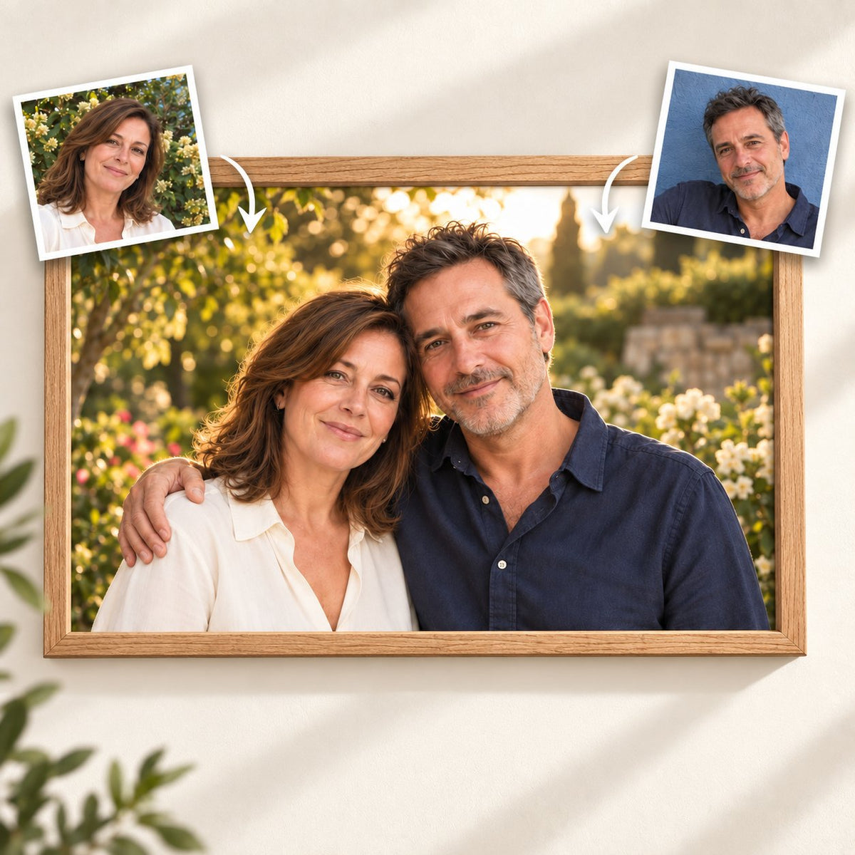 Custom Couple Portrait – Combine Two Photos Into One