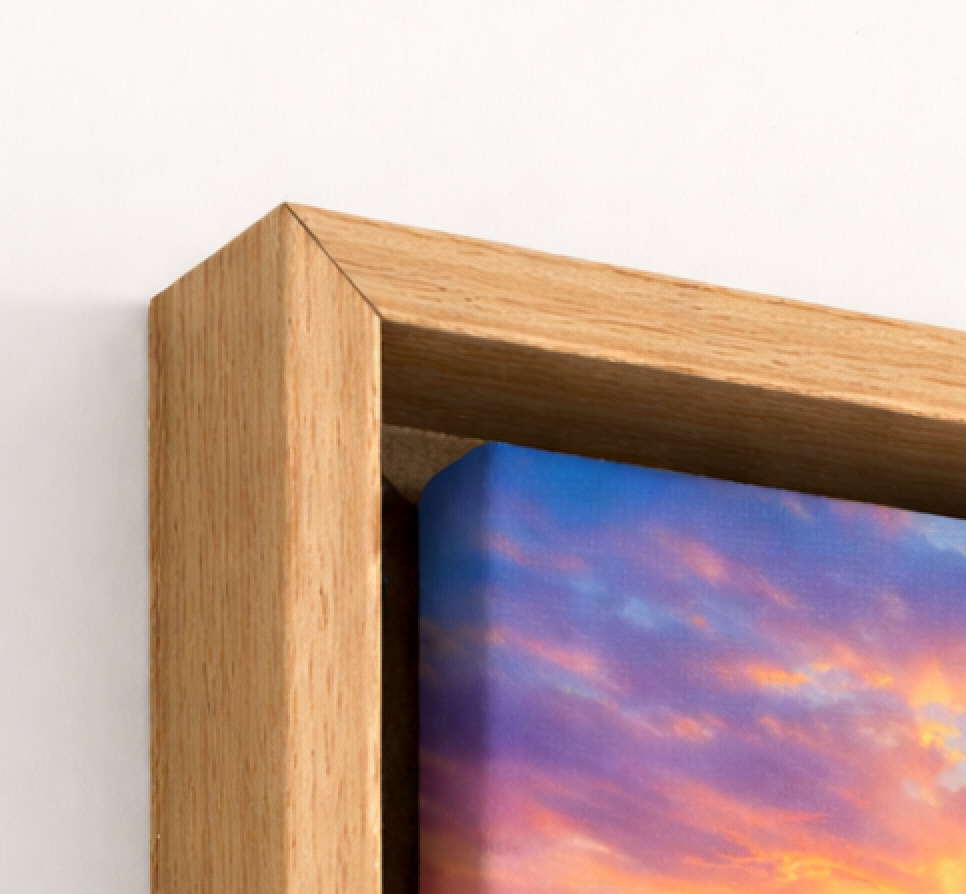 American Box natural wood frame